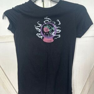 Aeropostale Black Tee with Crystal Ball Graphic